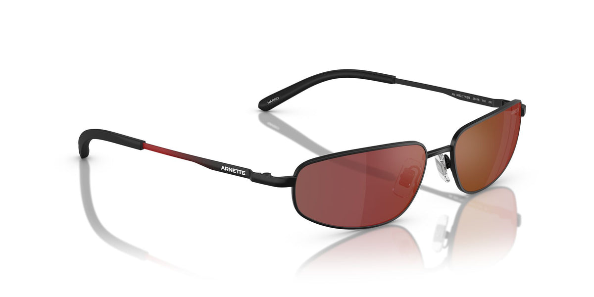 Arnette Narro 0AN3092 771/6Q 58 Matte Black/ Grey Mirror Orange/Yellow