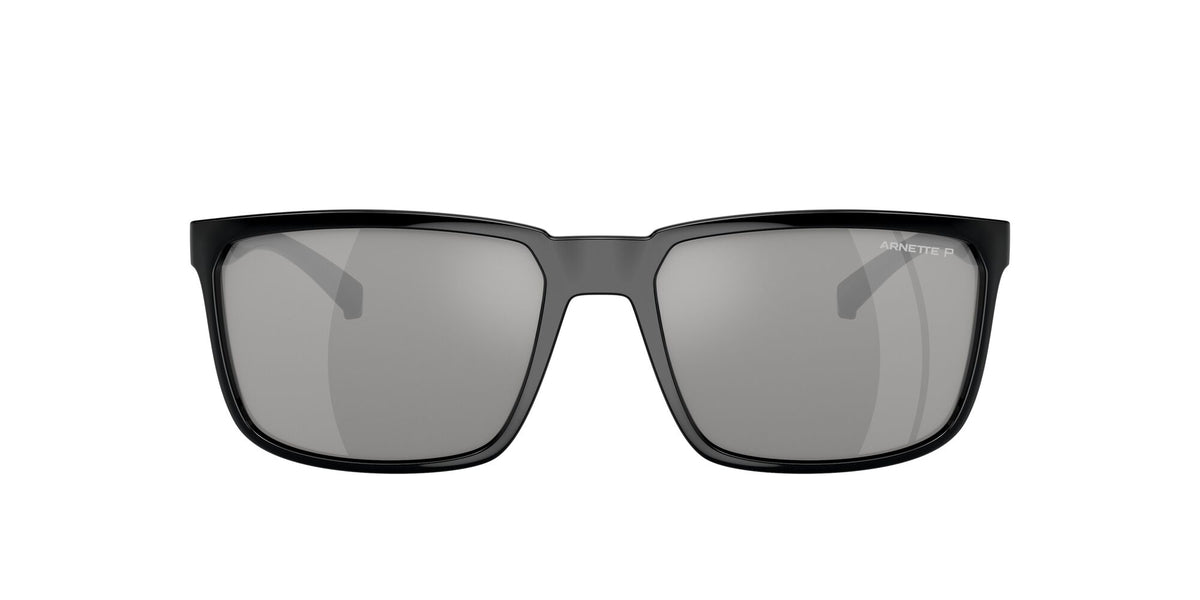 Arnette Stripe 0AN4251 2900Z3 58 Black Recycled / Grey Mirror Silver 80 Polarized