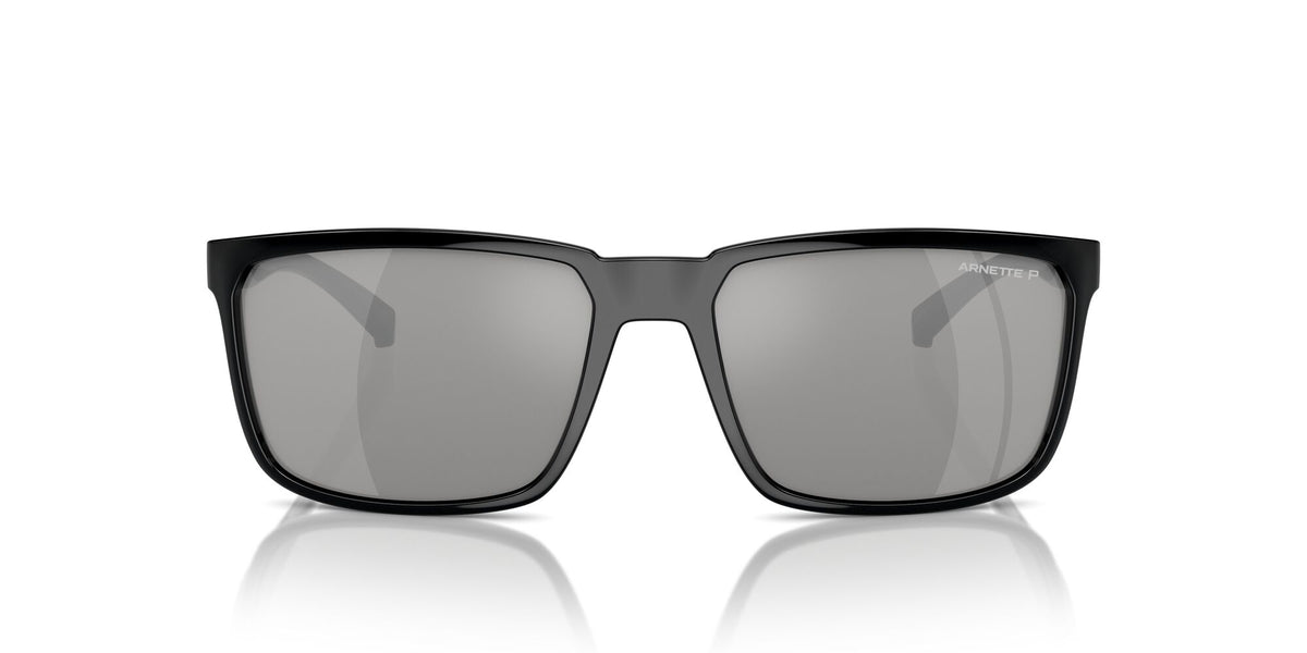 Arnette Stripe 0AN4251 2900Z3 58 Black Recycled / Grey Mirror Silver 80 Polarized