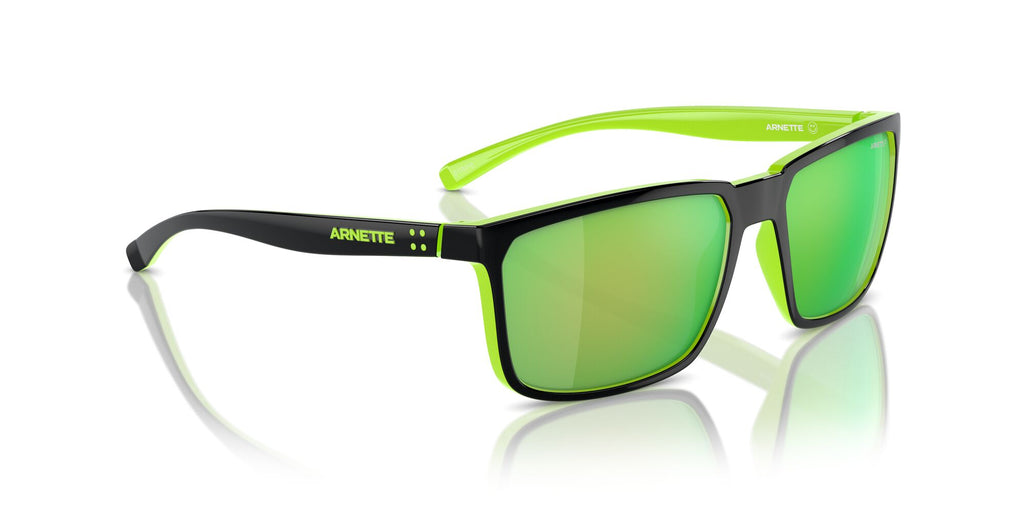 Arnette Stripe 0AN4251 29421I 58 Black/Fluo Green / Dark Grey Mirror Green Polarized