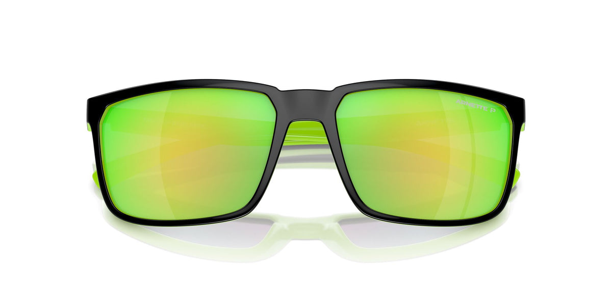 Arnette Stripe 0AN4251 29421I 58 Black/Fluo Green / Dark Grey Mirror Green Polarized