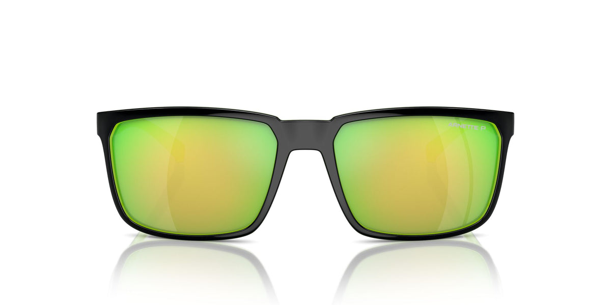 Arnette Stripe 0AN4251 29421I 58 Black/Fluo Green / Dark Grey Mirror Green Polarized