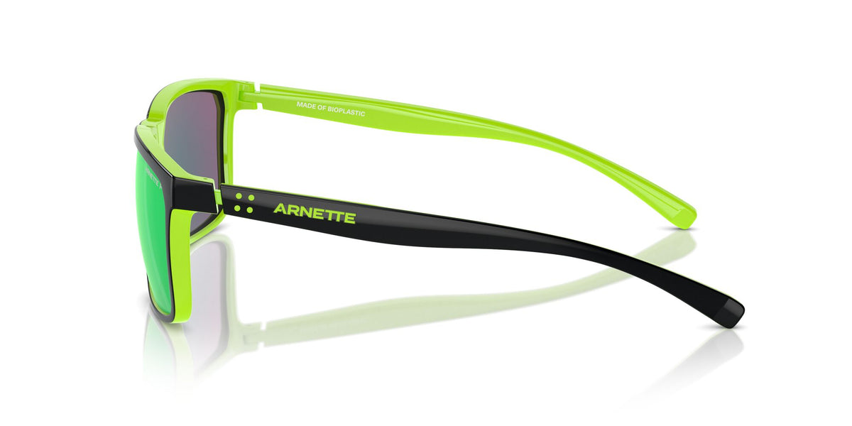 Arnette Stripe 0AN4251 29421I 58 Black/Fluo Green / Dark Grey Mirror Green Polarized