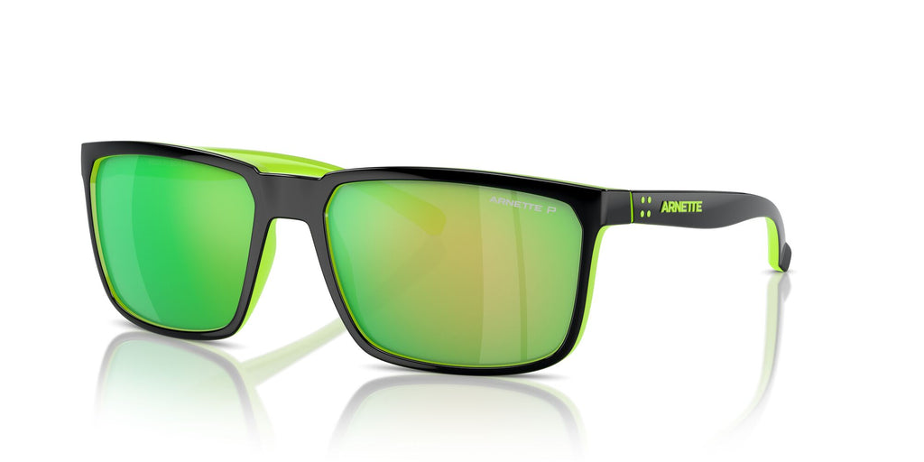 Arnette Stripe 0AN4251 29421I 58 Black/Fluo Green / Dark Grey Mirror Green Polarized