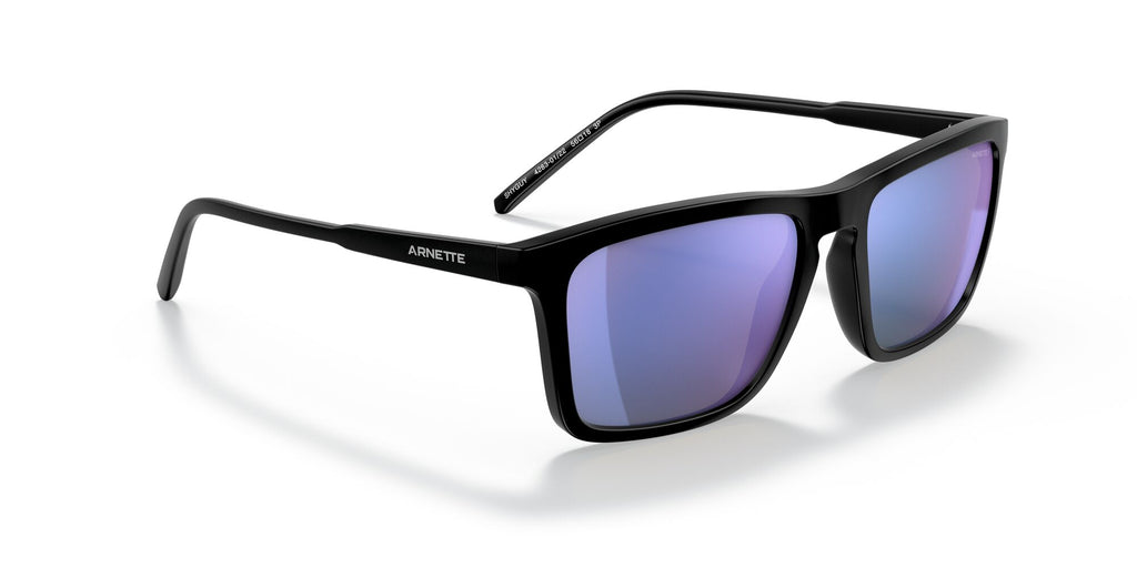 Arnette Shyguy 0AN4283 01/22 56 Matte Black / Polarized Dark Grey Mirror Water 56 / Plastic / Injected / Injected