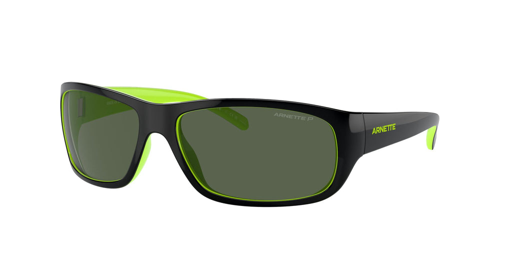 Arnette Uka-Uka 0AN4290 29429A 63 Top Black/Fluo Green / Dark Green Polarized