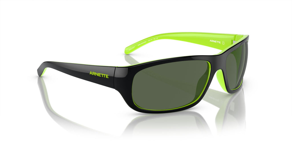 Arnette Uka-Uka 0AN4290 29429A 63 Top Black/Fluo Green / Dark Green Polarized