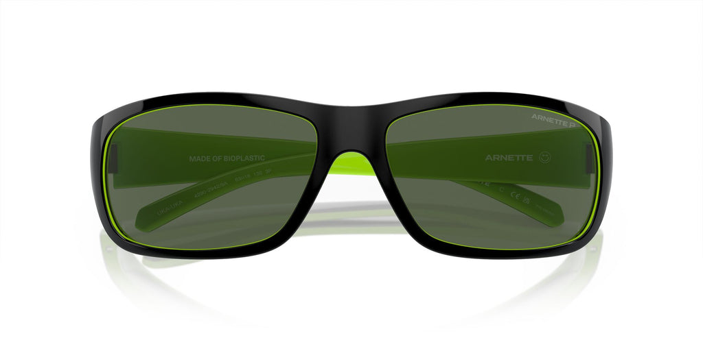 Arnette Uka-Uka 0AN4290 29429A 63 Top Black/Fluo Green / Dark Green Polarized