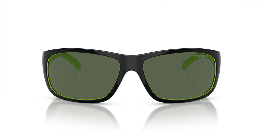 Arnette Uka-Uka 0AN4290 29429A 63 Top Black/Fluo Green / Dark Green Polarized