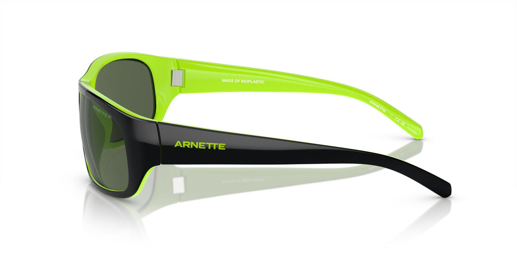 Arnette Uka-Uka 0AN4290 29429A 63 Top Black/Fluo Green / Dark Green Polarized