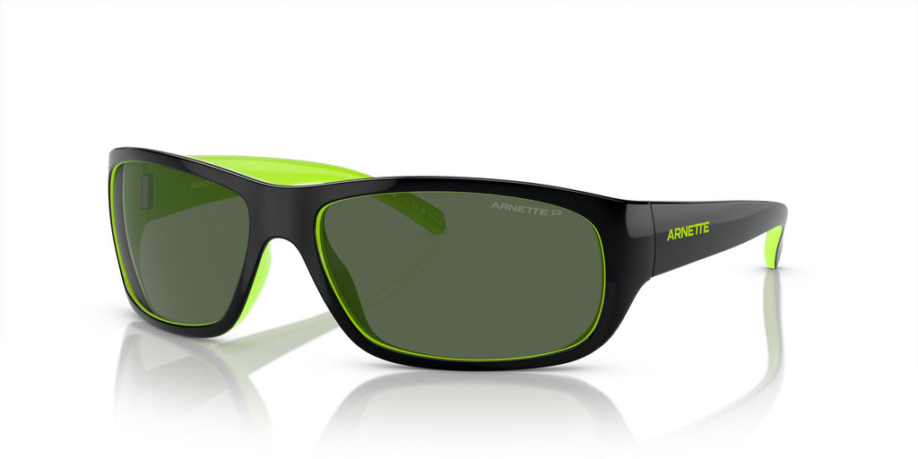 Arnette Uka-Uka 0AN4290 29429A 63 Top Black/Fluo Green / Dark Green Polarized