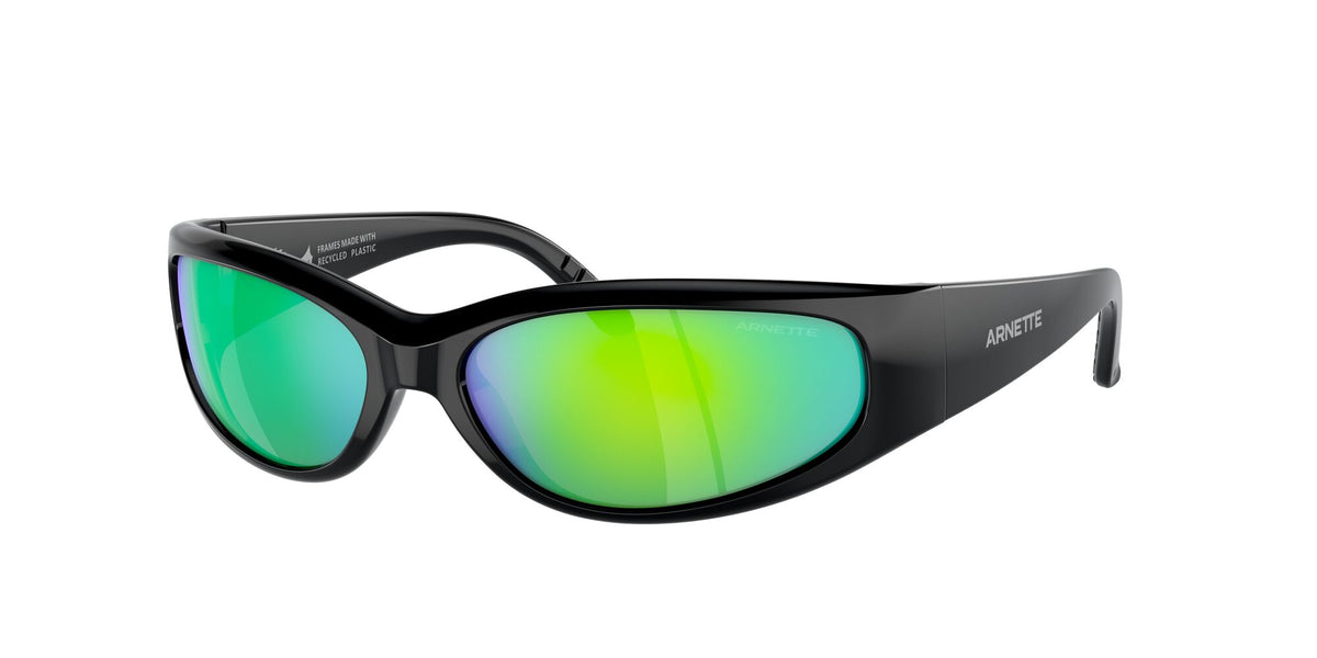 Arnette Catfish 0AN4302 2949F2 62 Black / Green Mirror Green