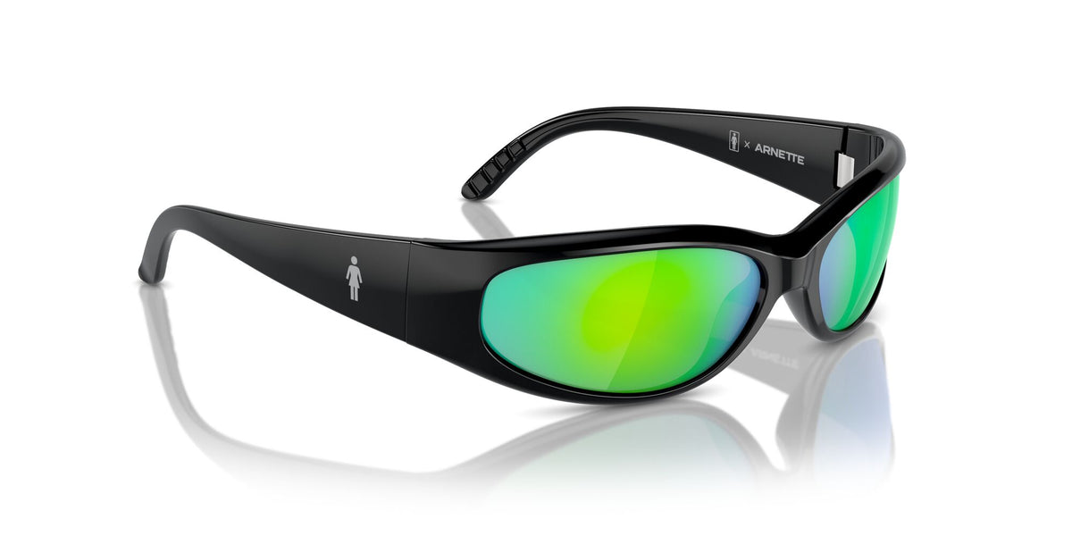 Arnette Catfish 0AN4302 2949F2 62 Black / Green Mirror Green