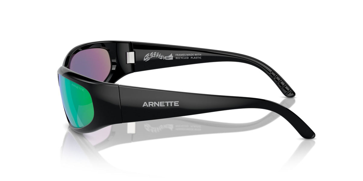 Arnette Catfish 0AN4302 2949F2 62 Black / Green Mirror Green