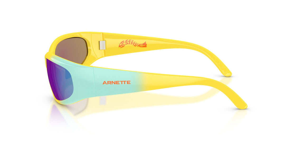 Arnette Catfish 0AN4302 30201U 62 Yellow/ Sapphire Blue Mirror