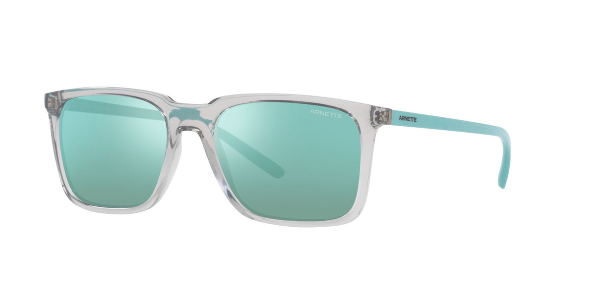 Arnette Trigon 0AN4314 285825 56 Transparent Grey / Light Azure Mirror Teal 56 / Plastic / Plastic