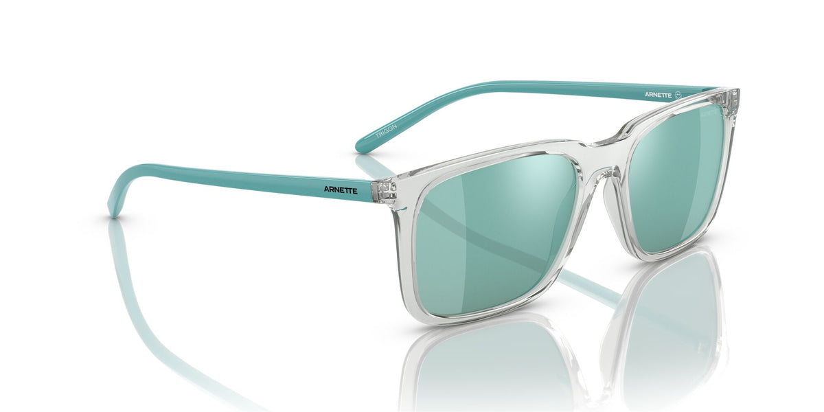 Arnette Trigon 0AN4314 285825 56 Transparent Grey / Light Azure Mirror Teal 56 / Plastic / Plastic