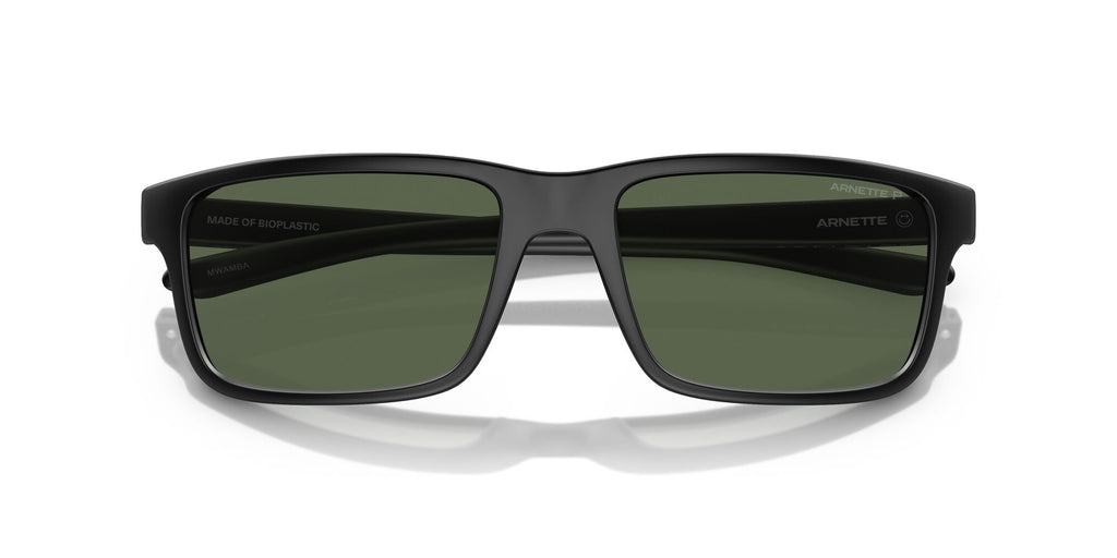 Arnette Mwamba 0AN4322 27589A 57 Matte Black / Dark Green Polarized 57 / Polycarbonate / Injected / Injected