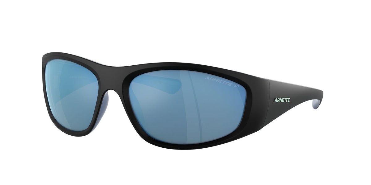 Arnette Ilum 0AN4331 292322 64 Matte Black/Shiny Alumina Blue / Dark Grey Mirror Water Polar 64 / Polycarbonate / Injected / Injected