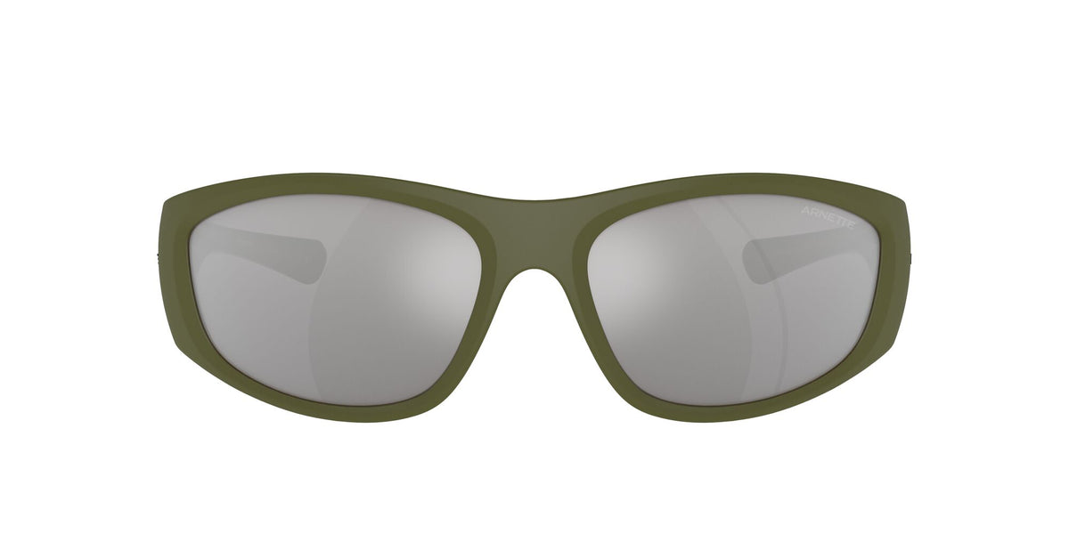 Arnette Ilum 0AN4331 29246G 64 Matte Military/Alumina Light Green / Light Grey Mirror Silver 80 64 / Polycarbonate / Injected / Injected