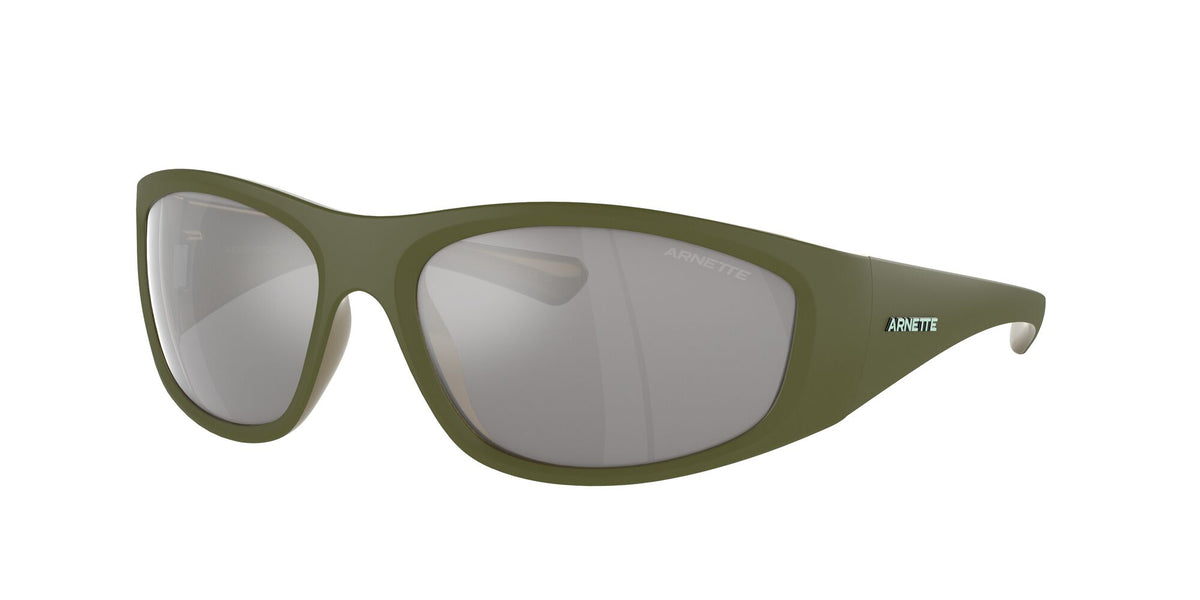 Arnette Ilum 0AN4331 29246G 64 Matte Military/Alumina Light Green / Light Grey Mirror Silver 80 64 / Polycarbonate / Injected / Injected