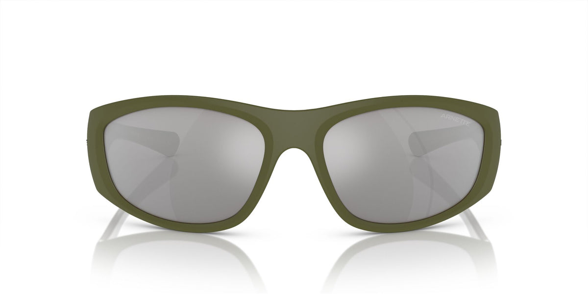 Arnette Ilum 0AN4331 29246G 64 Matte Military/Alumina Light Green / Light Grey Mirror Silver 80 64 / Polycarbonate / Injected / Injected