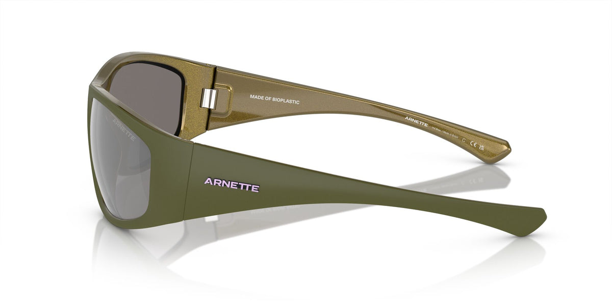Arnette Ilum 0AN4331 29246G 64 Matte Military/Alumina Light Green / Light Grey Mirror Silver 80 64 / Polycarbonate / Injected / Injected