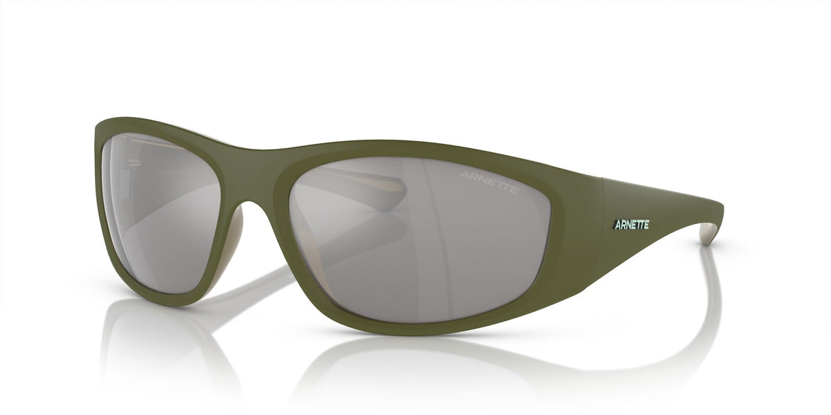 Arnette Ilum 0AN4331 29246G 64 Matte Military/Alumina Light Green / Light Grey Mirror Silver 80 64 / Polycarbonate / Injected / Injected