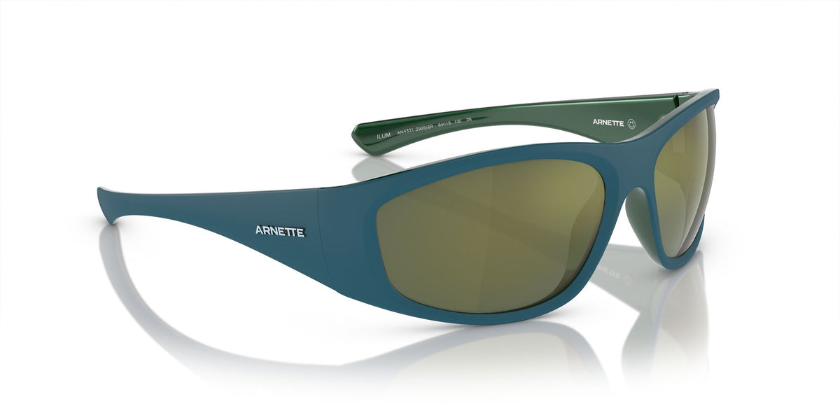 Arnette Ilum 0AN4331 29266R 64 Matte Blue/Alumina Emerald / Dark Green Mirror Petrol 64 / Polycarbonate / Injected / Injected