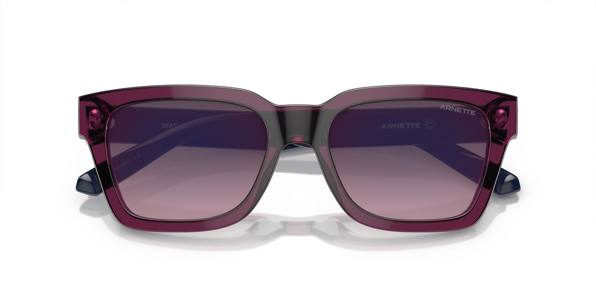 Arnette Cold Heart 2.0 0AN4334 1244H9 53 Transparent Burgundy / Rose Gradient Grey Mirror Blue 53 / Polyamide Bio / Acetate / Acetate