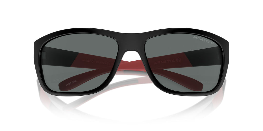 Arnette Floresta 0AN4337 275381 63 Black/Red Matte/Shiny / Dark Grey Polarized