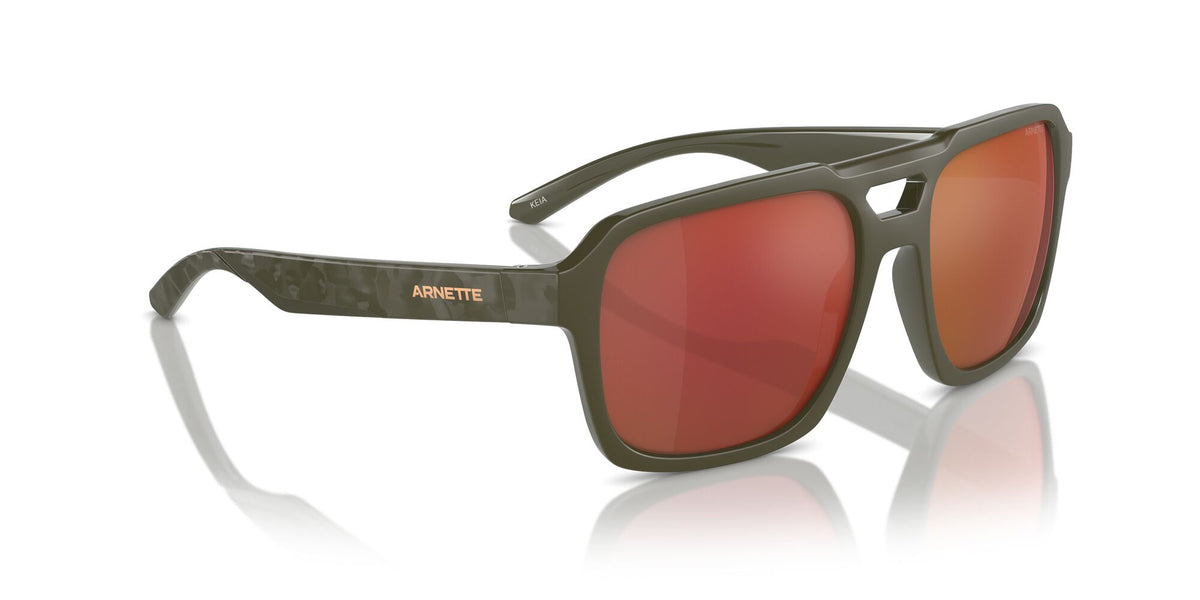 Arnette Keia 0AN4339 28546Q 57 Military Matte/Shiny / Grey Mirror Orange/Yellow