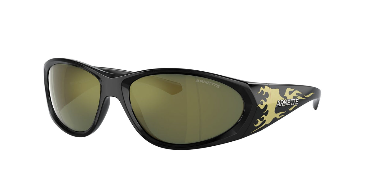 Arnette Ilum 2.0 0AN4342 29476R 62 Black/Gold Flames / Dark Green Mirror Petrol