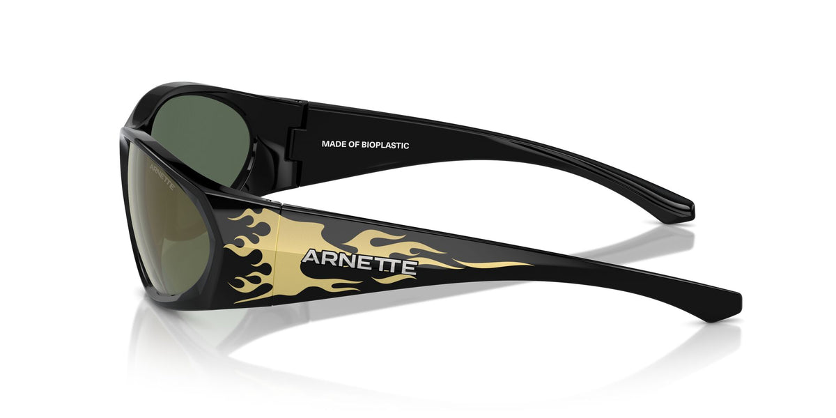 Arnette Ilum 2.0 0AN4342 29476R 62 Black/Gold Flames / Dark Green Mirror Petrol