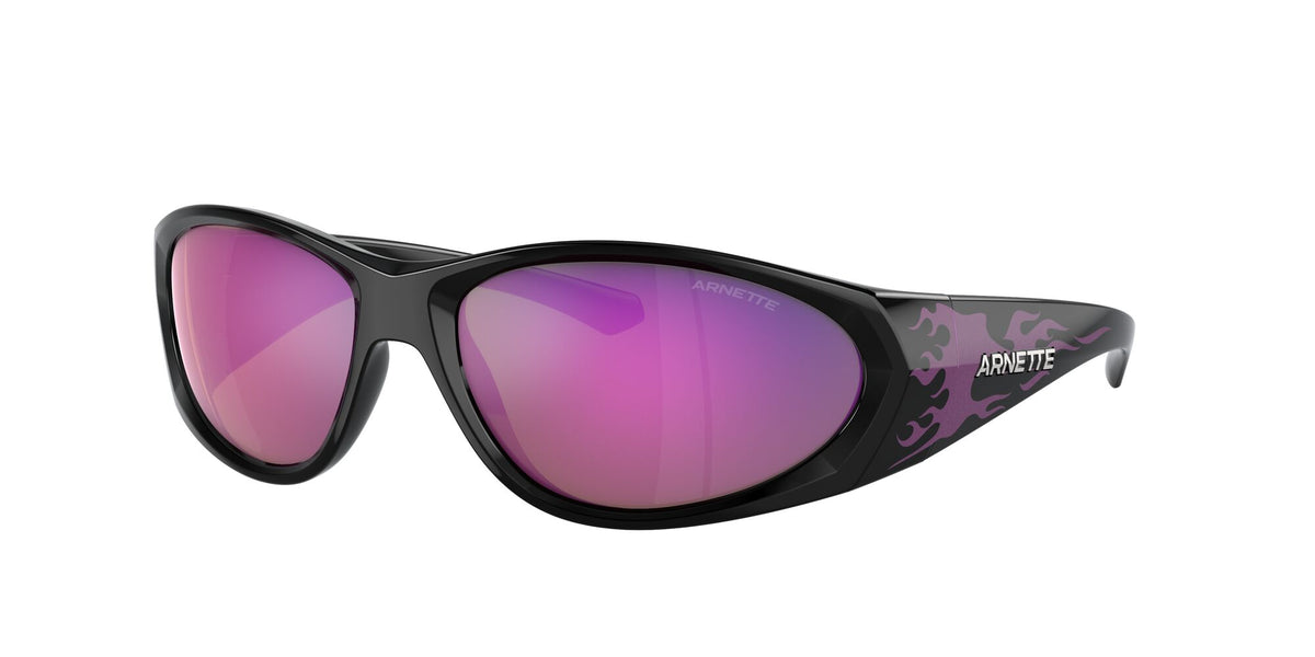 Arnette Ilum 2.0 0AN4342 29484X 62 Black/Violet Flames / Grey Mirror Violet