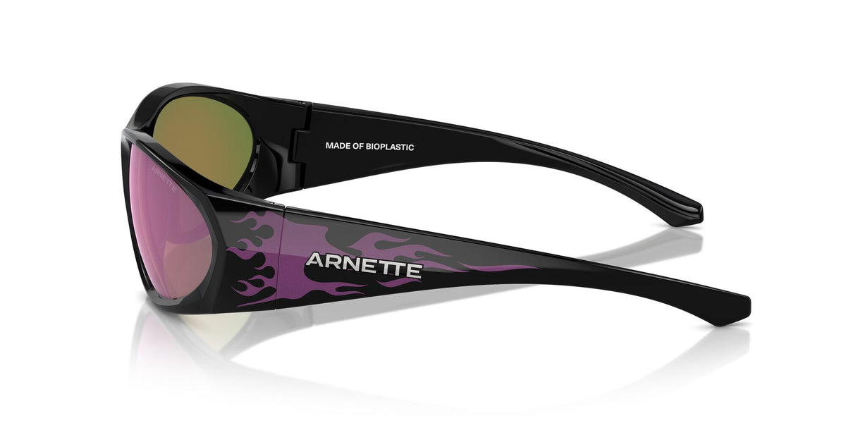 Arnette Ilum 2.0 0AN4342 29484X 62 Black/Violet Flames / Grey Mirror Violet