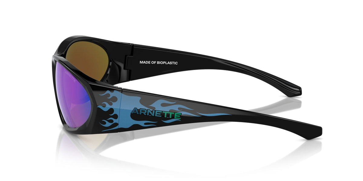 Arnette Ilum 2.0 0AN4342 295925 62 Black/Blue Flames / Light Green Mirror Blue