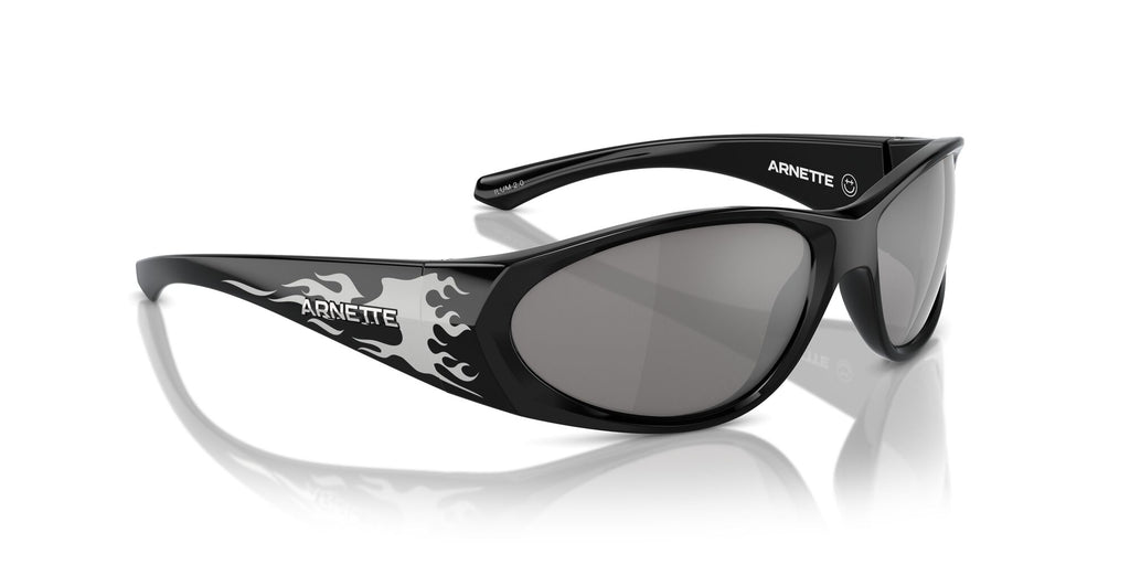 Arnette Ilum 2.0 0AN4342 29606G 62 Black/Silver Flames / Light Grey Mirror Silver 80