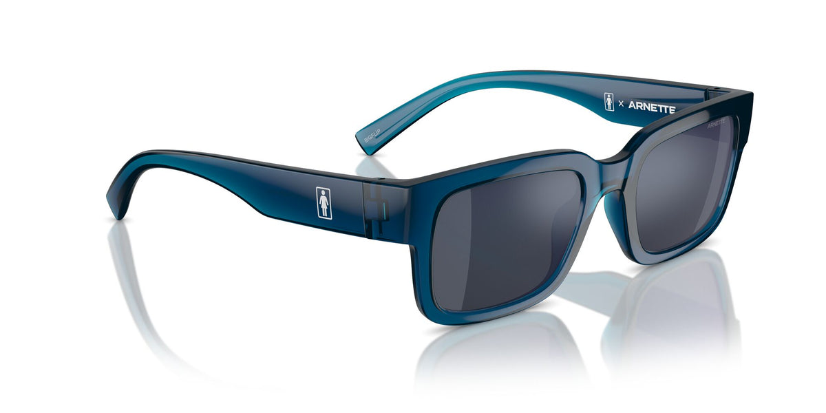 Arnette Bigflip 0AN4343 295555 52 Transparent Blue / Blue Mirror