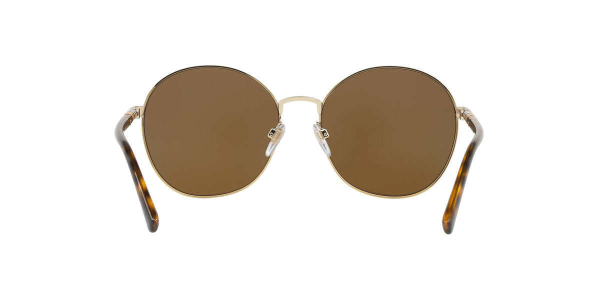 Burberry  0BE3094 11452O 56 Light Gold 
Polarised Dark Brown Mirror Gold 56 
Plastic 
Plastic