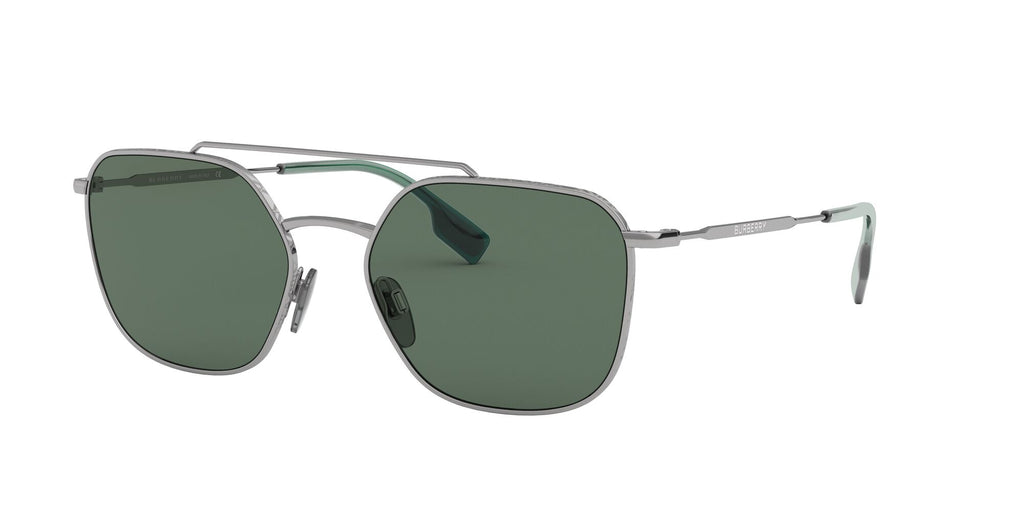 Burberry BE 3107 Gunmetal / Green 56 / Plastic / Metal