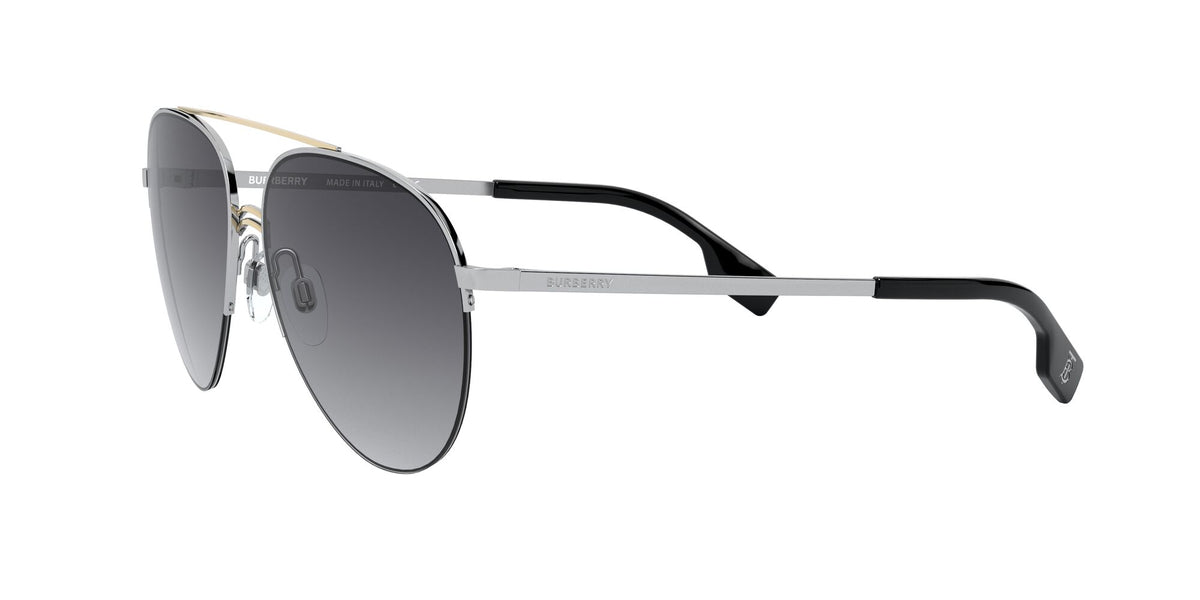 Burberry BE 3113 Silver/Gold / Grey Gradient 59 / Plastic / Metal