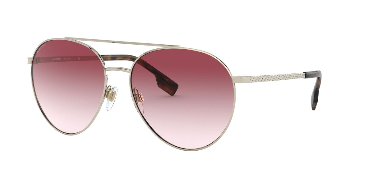 Burberry BE 3115 Pale Gold / Clear Gradient Pink 59 / Plastic / Metal