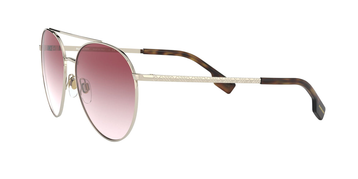Burberry BE 3115 Pale Gold / Clear Gradient Pink 59 / Plastic / Metal
