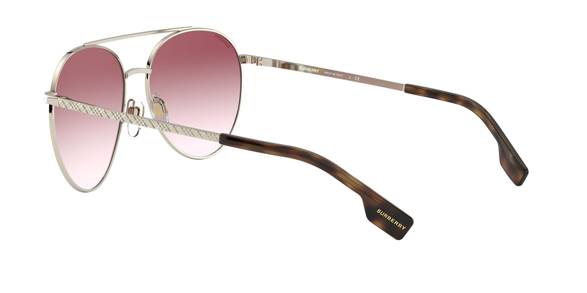 Burberry BE 3115 Pale Gold / Clear Gradient Pink 59 / Plastic / Metal