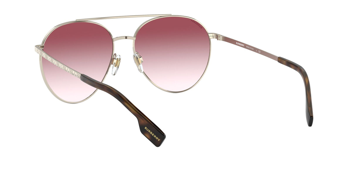 Burberry BE 3115 Pale Gold / Clear Gradient Pink 59 / Plastic / Metal