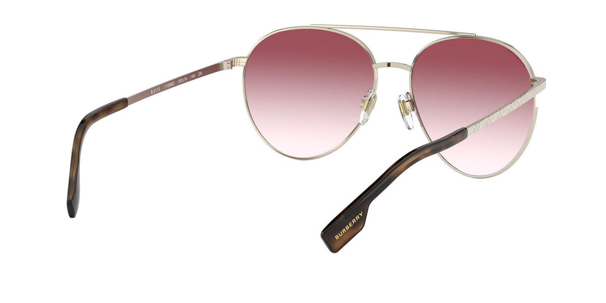 Burberry BE 3115 Pale Gold / Clear Gradient Pink 59 / Plastic / Metal