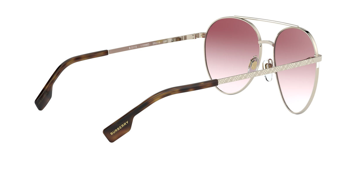 Burberry BE 3115 Pale Gold / Clear Gradient Pink 59 / Plastic / Metal