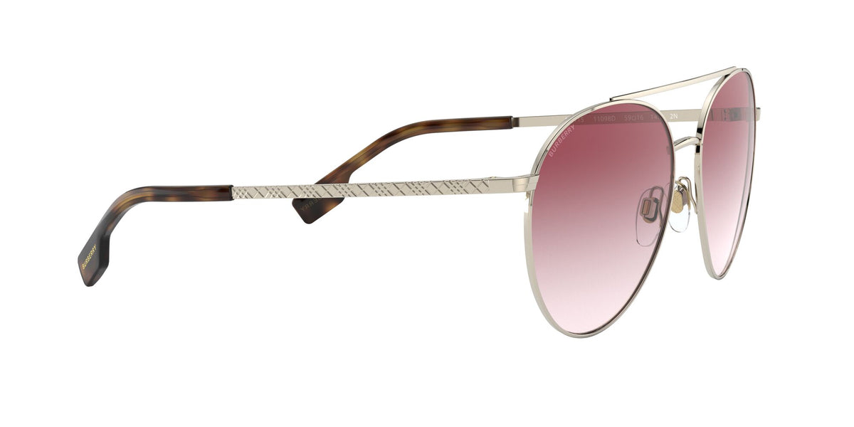 Burberry BE 3115 Pale Gold / Clear Gradient Pink 59 / Plastic / Metal