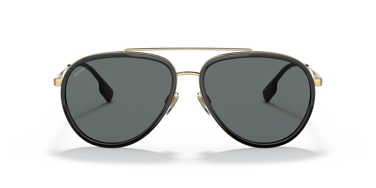 Burberry Oliver 0BE3125 101781 59 Gold / Dark Grey Polarised 59 / Plastic / Metal